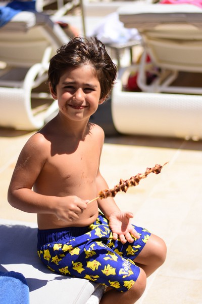 Lunch by the pool at Kempinski Summerland Hotel & Resort
